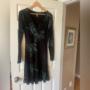 Smoking Lily long sleeve black dress